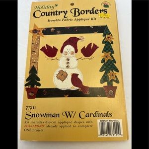 What’s New Appliqué kit - Snowman w/cardinals